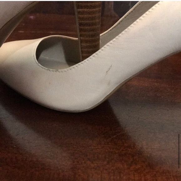 Franco Sarto Leather Caspian Pumps Cream Size 9 - Picture 9 of 12